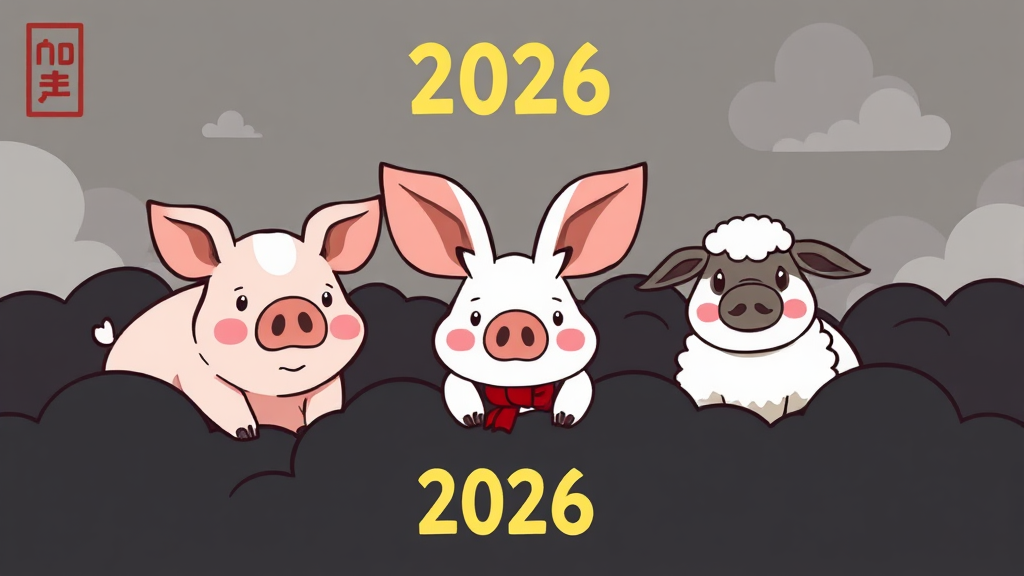 2026년 삼재띠는 누구? (cartoon 스타일)