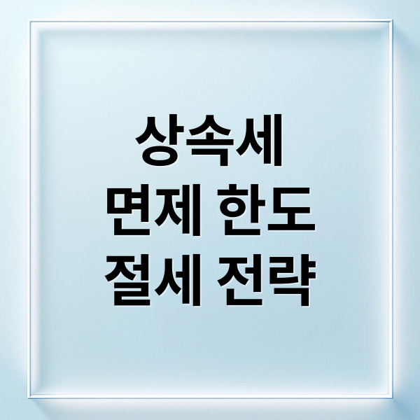 상속세
면제 한도
절세 전략 (상속세 면제 한도 절세 전략)