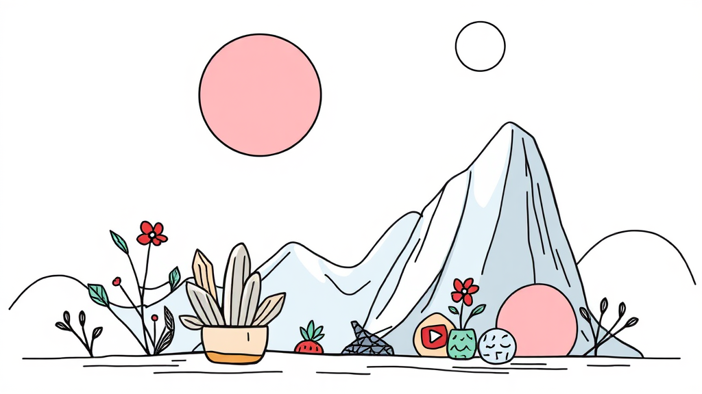 유튜브 조회수 구매 효과 분석 (illustration 스타일)