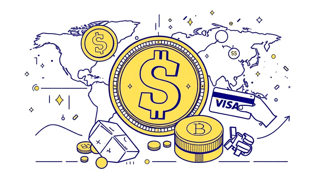 해외 스테이블 코인 관련주 분석 (illustration 스타일)