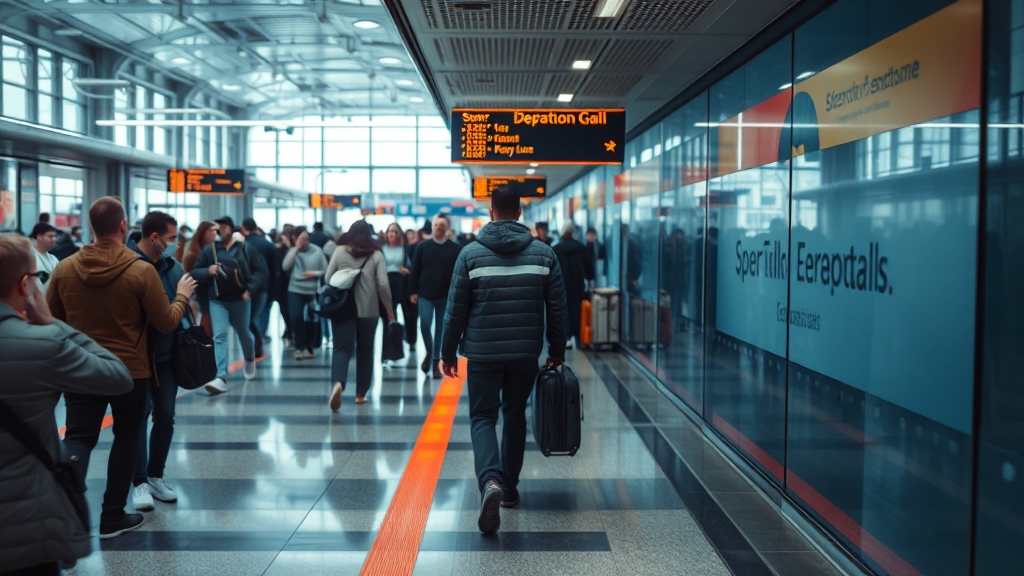 스마트패스 전용 출국장, 어디에 있나요? (realistic 스타일)