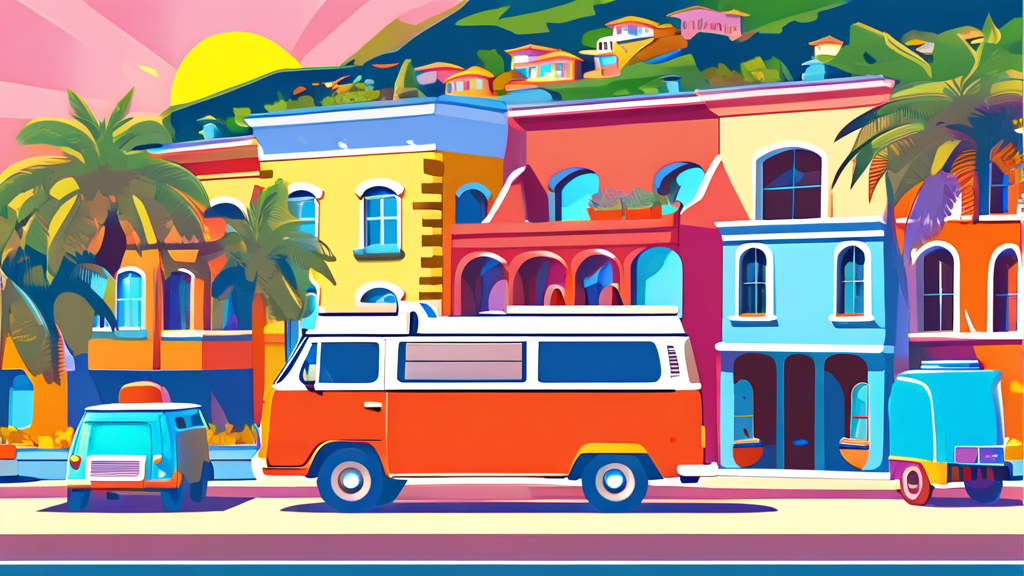 블루라인파크 주변 맛집 & 즐길 거리 추천 (cartoon 스타일)