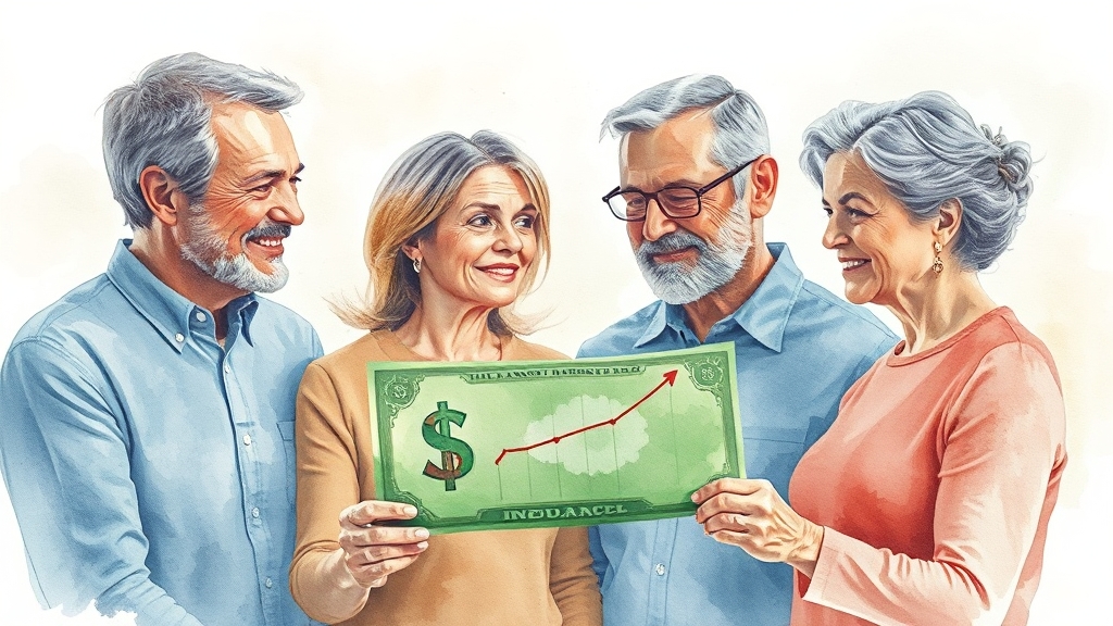 연령별/성별 보험료 비교 및 가입 시기 (watercolor 스타일)