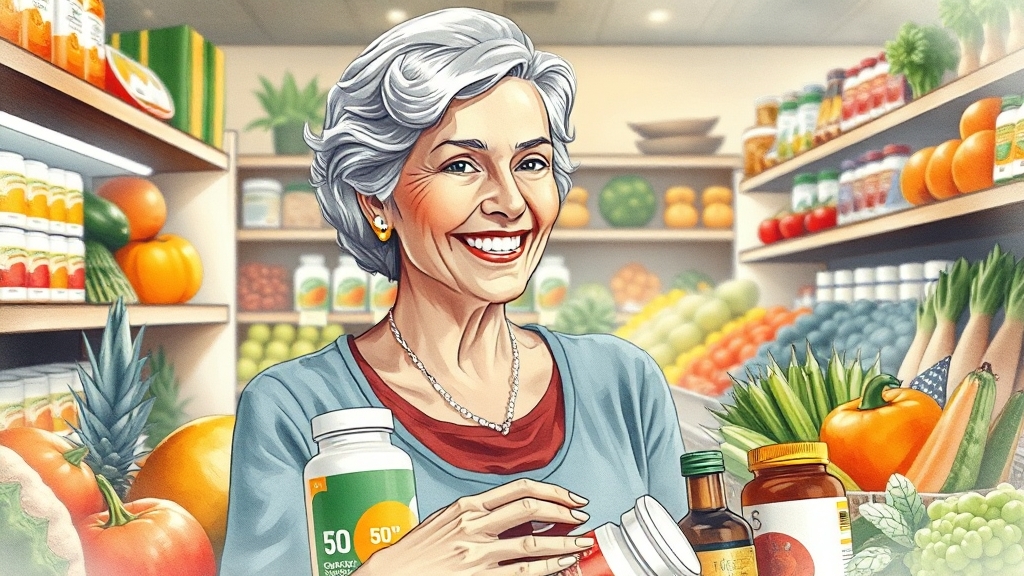 50대 필수 영양제 가이드: 뼈, 관절, 눈 건강 한번에 챙기기 8 영양제 섭취 시 주의사항 (illustration 스타일)