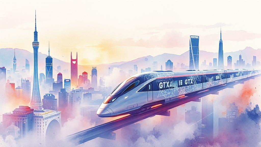 GTX A노선 요금 정보 (watercolor 스타일)