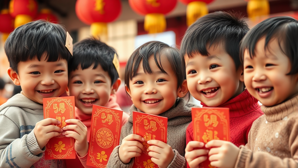 연령별 세뱃돈 적정 금액 가이드 (realistic 스타일)