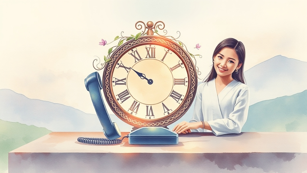 SK텔레콤 고객센터 상담 시간 (watercolor 스타일)