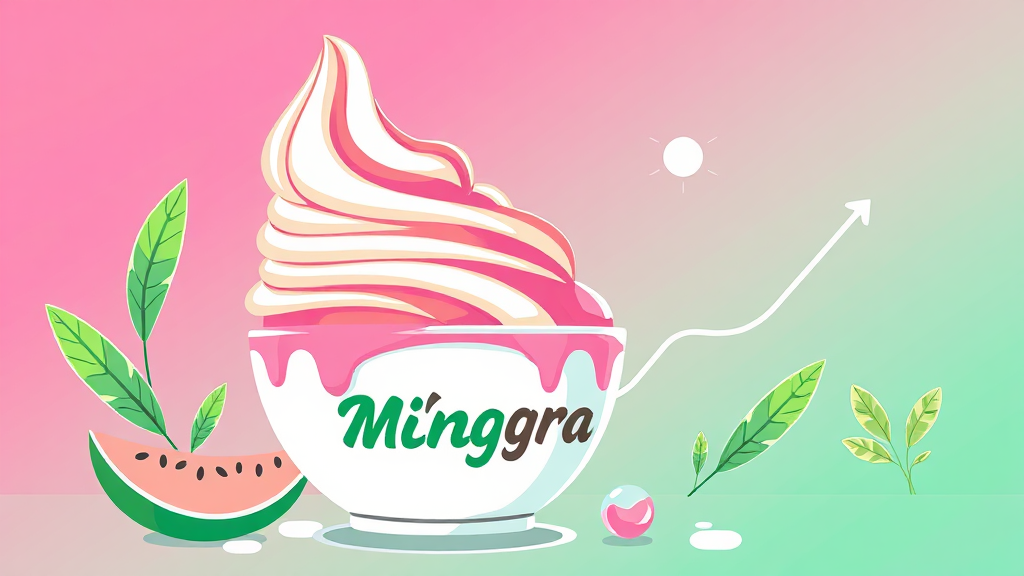 빙그레 목표 주가 전망 (illustration 스타일)