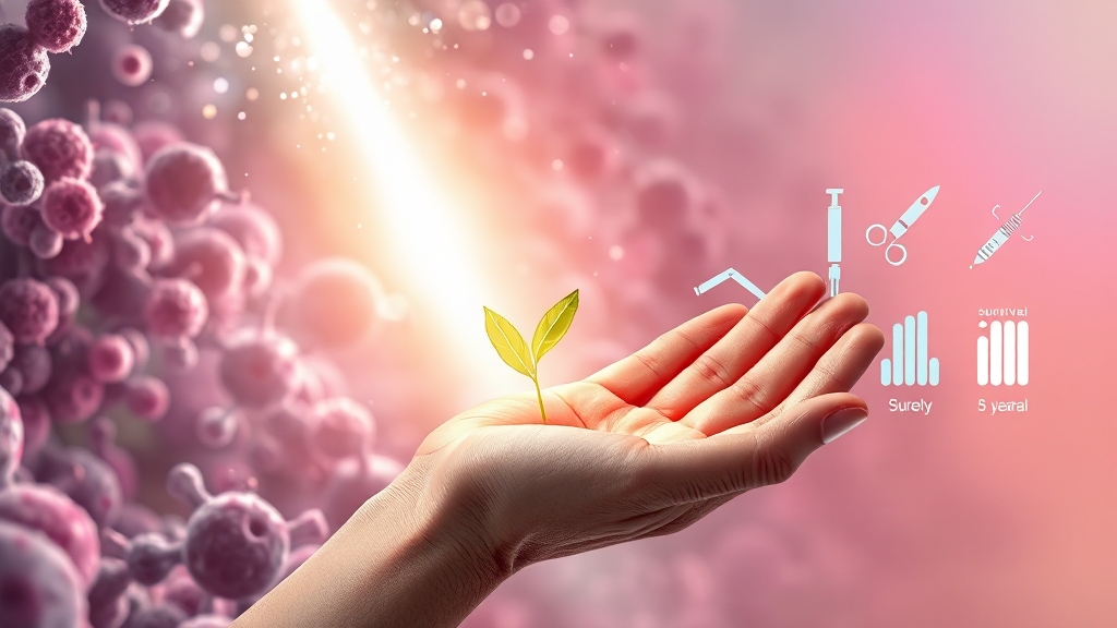 치료 옵션과 생존율 (realistic 스타일)