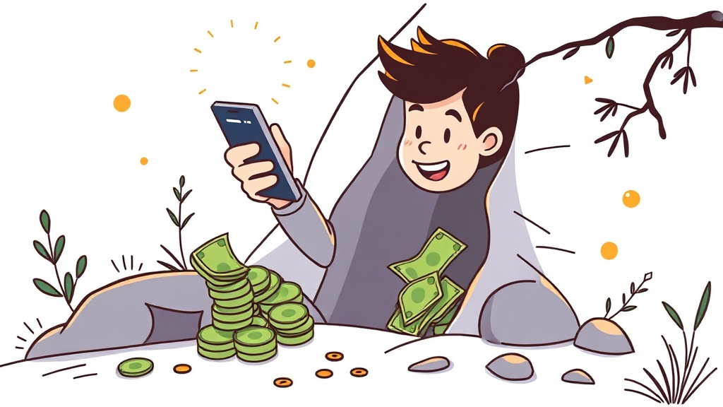 간편하게 시작하는 내보험 찾아줌: 설치부터 본인 인증까지 (illustration 스타일)