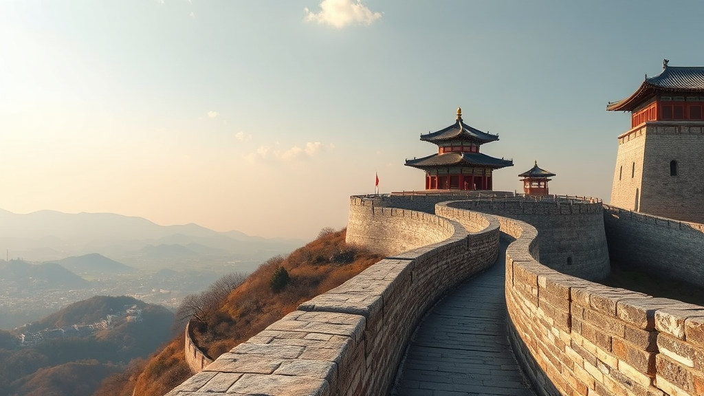 수원 화성: 역사와 아름다움을 품은 성곽 탐방 (realistic 스타일)