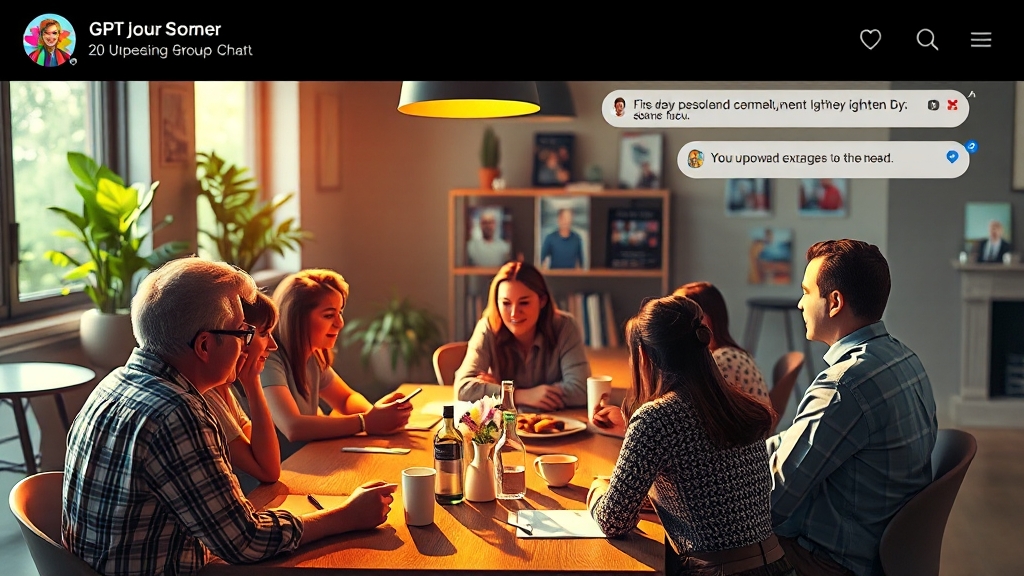 ChatGPT 그룹 채팅 기능 소개 (realistic 스타일)