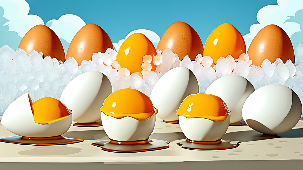 계란 삶기 후 껍질 쉽게 벗기는 비법 (cartoon 스타일)