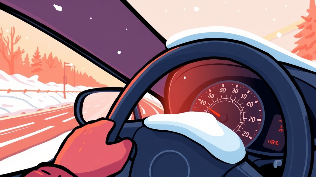 겨울철, 적정 공기압은 얼마? (cartoon 스타일)