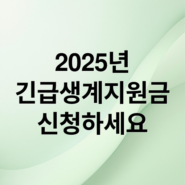 2025년
긴급생계지원금
신청하세요 (긴급생계지원금)