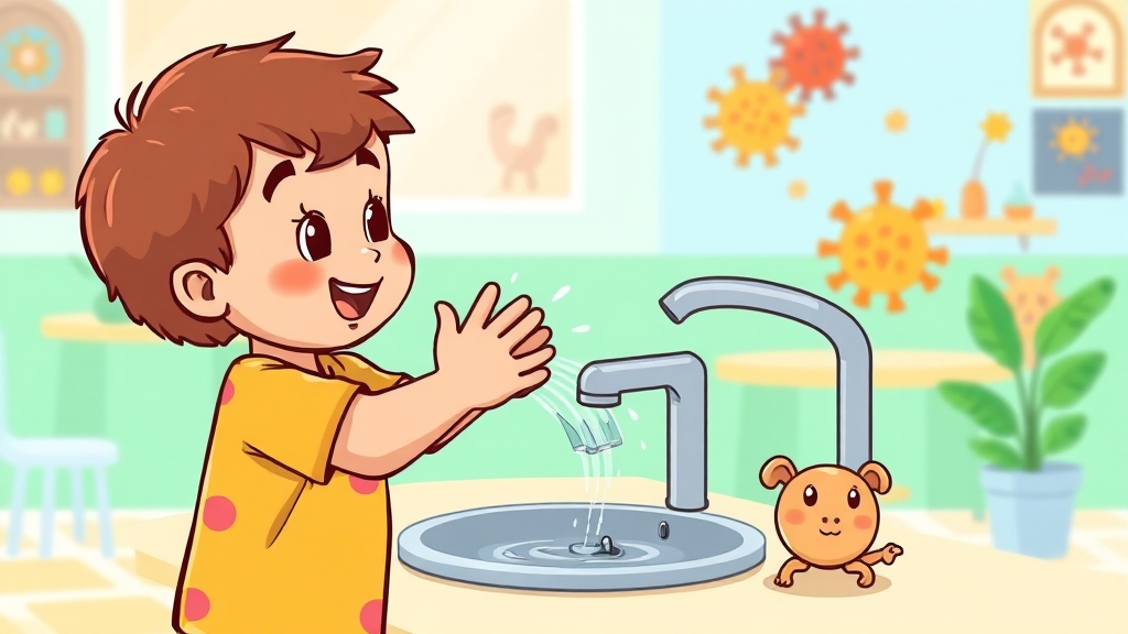 수족구 잠복기, 전염될까? (cartoon 스타일)