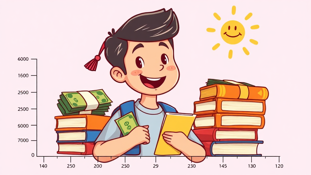 학자금 지원 구간별 지원금 알아보기 (cartoon 스타일)