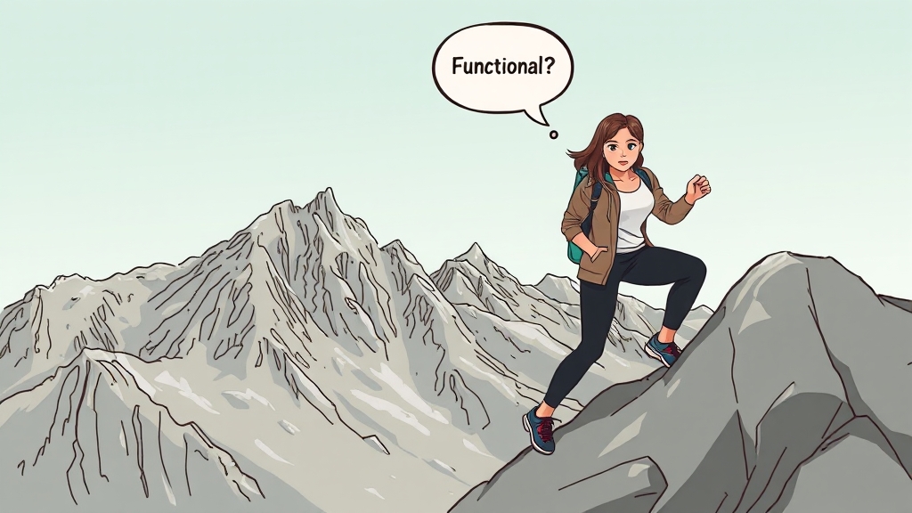 레깅스 등산, 기능성은? (illustration 스타일)