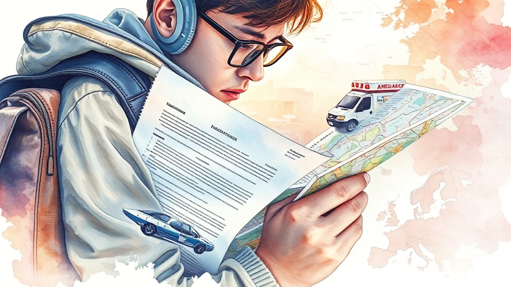 해외여행 중 위험과 대처법 (watercolor 스타일)