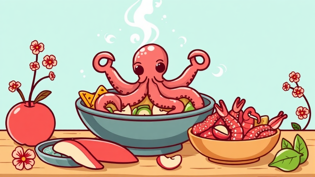 봄의 맛을 담다! 제철 음식 미식 여행 (cartoon 스타일)