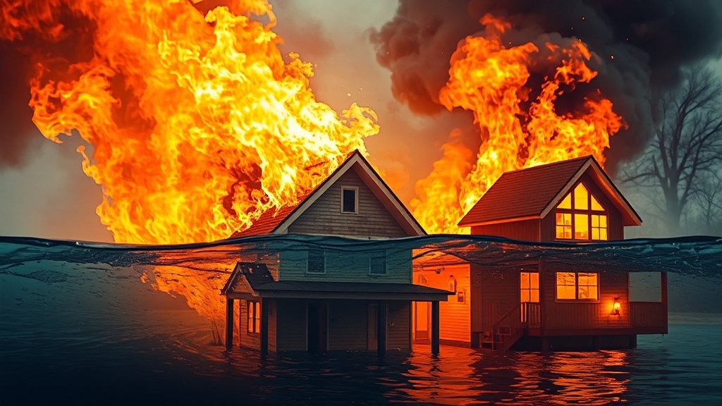 화재보험 가입 시, 무엇을 고려해야 할까? (realistic 스타일)