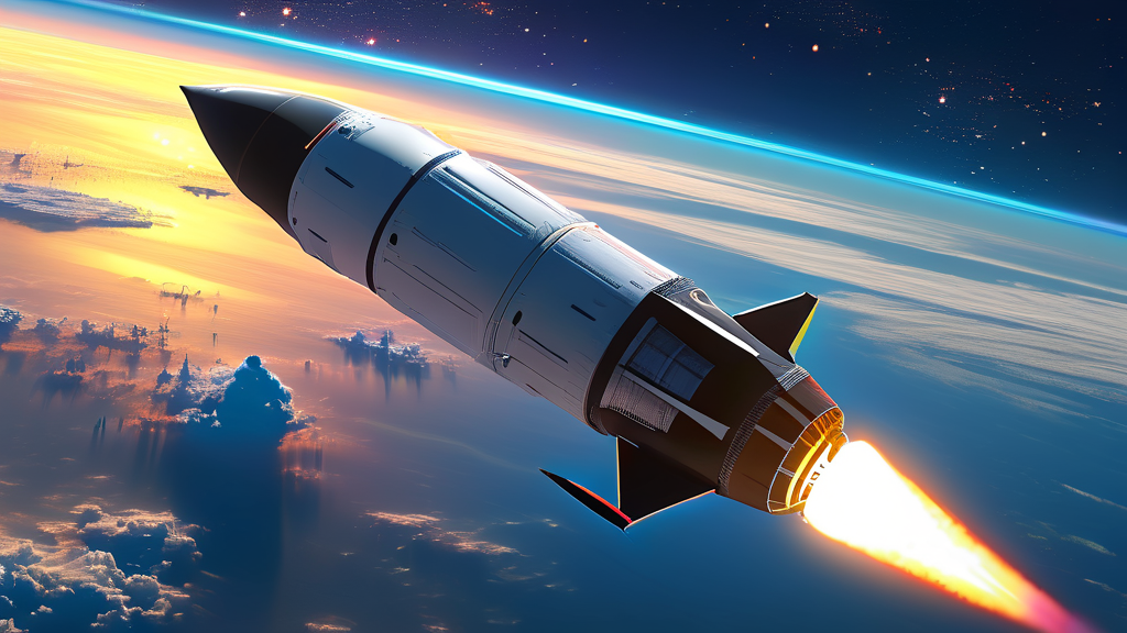 미국 우주항공 산업: 성장 가능성과 투자 기회 (realistic 스타일)