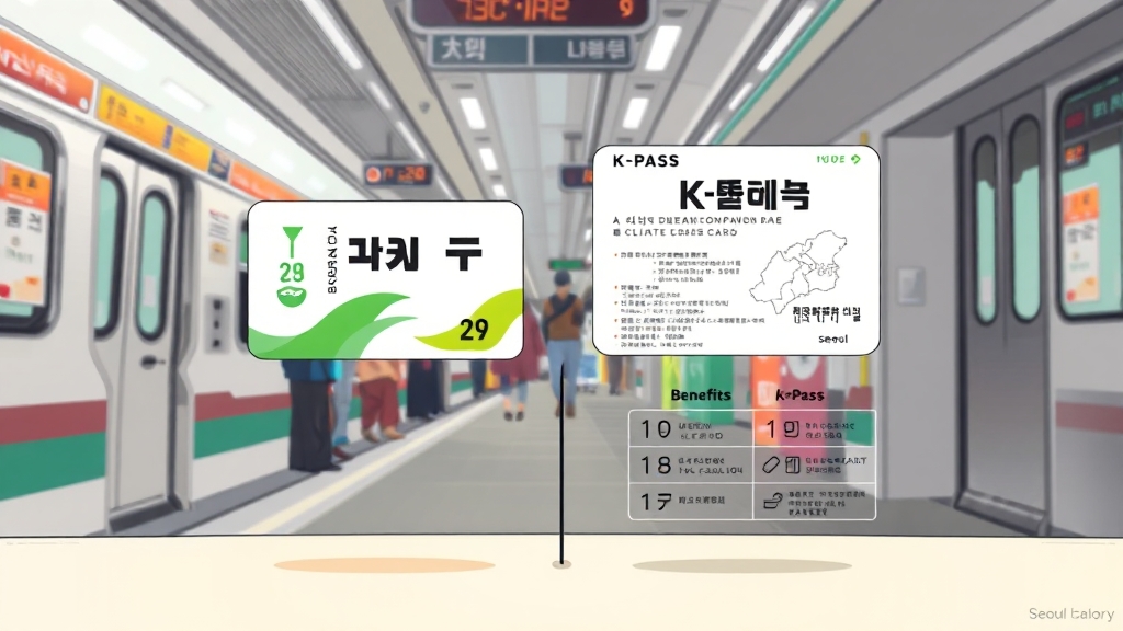 기후동행카드 vs K패스 (cartoon 스타일)