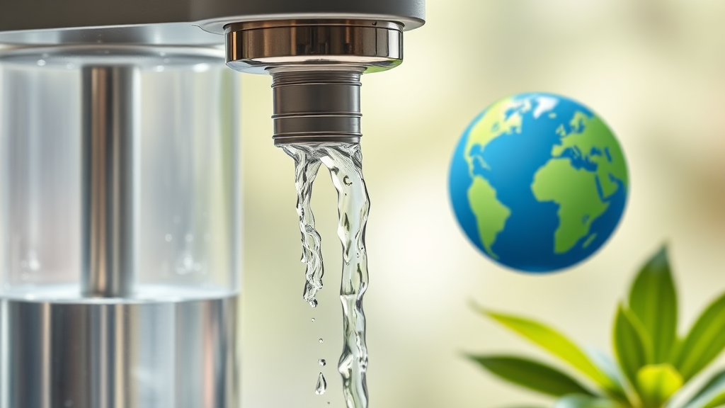 간이 정수기: 경제적인 선택일까? (realistic 스타일)