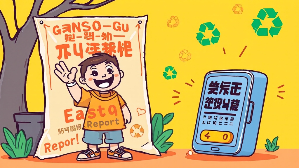 강서구 대형폐기물 신고 변경사항 (cartoon 스타일)