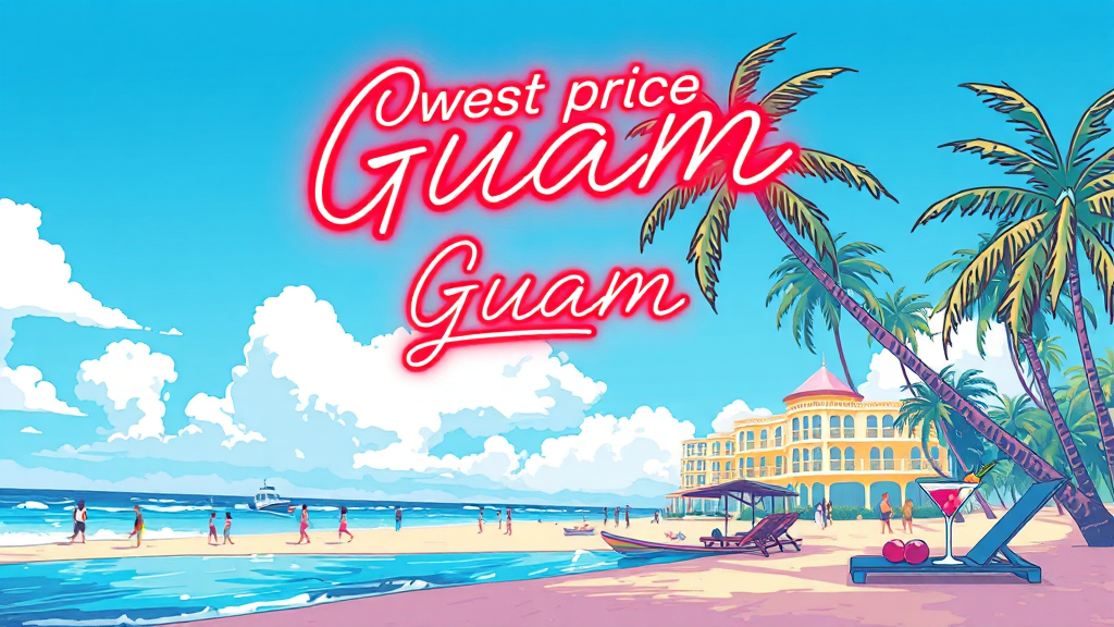 괌 호텔 예약 꿀팁, 저렴하게 예약하는 방법 (illustration 스타일)