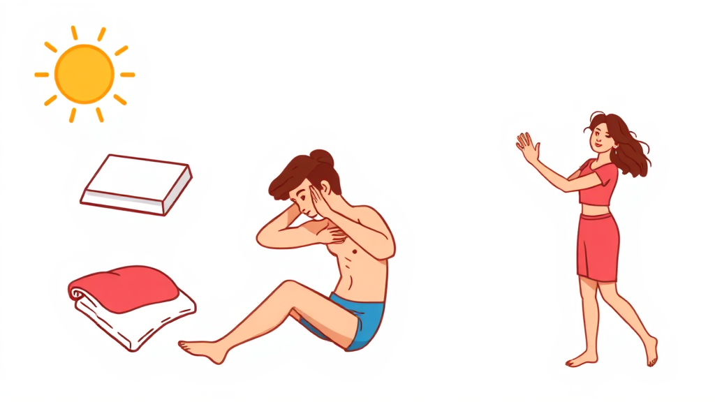 몸 뻐근할 때 근육 이완법: 마사지, 찜질, 스트레칭 총정리 3 근육 이완법: 마사지, 찜질, 스트레칭 (cartoon 스타일)