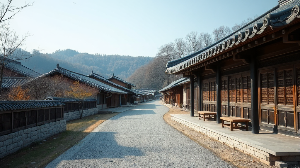 영주 소수서원 & 선비촌: 과거로 떠나는 시간 여행 (realistic 스타일)
