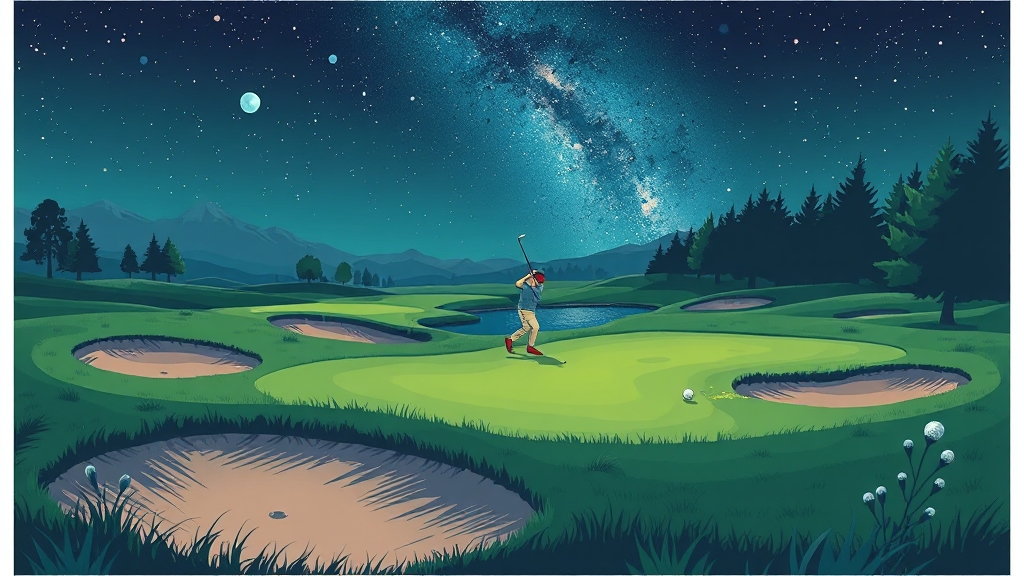 라운딩 후기 및 코스 컨디션 (illustration 스타일)