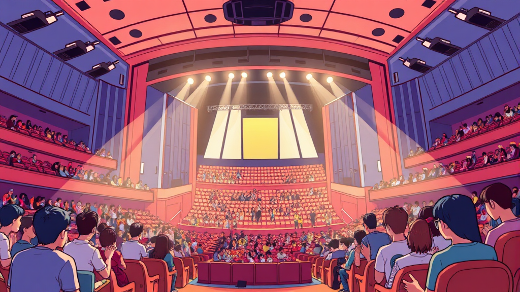 공연장 정보 및 좌석 안내 (cartoon 스타일)