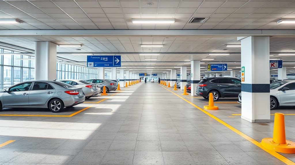 김포공항 국내선 주차, 사설 업체 이용 가이드 (realistic 스타일)