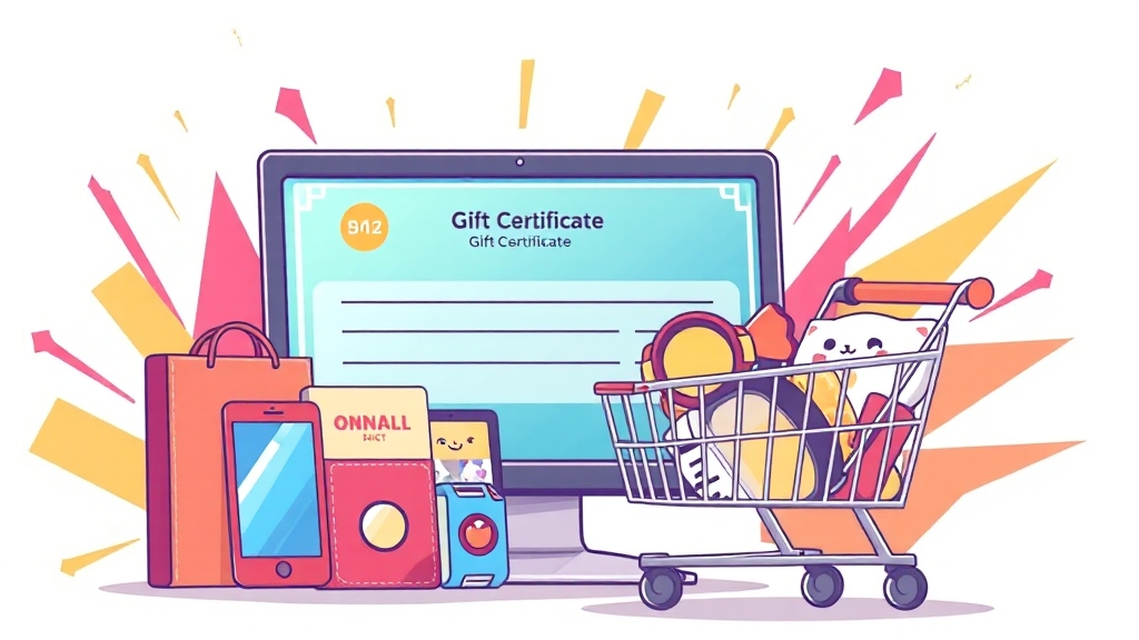 온라인 가맹점 및 사용 품목 (cartoon 스타일)