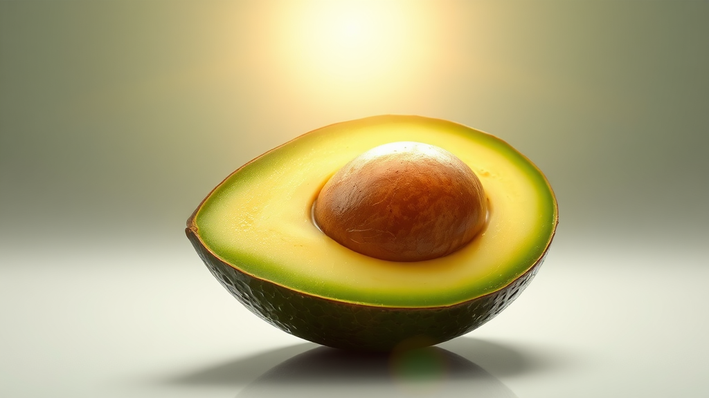 아보카도, 맛과 영양의 보고 (realistic 스타일)