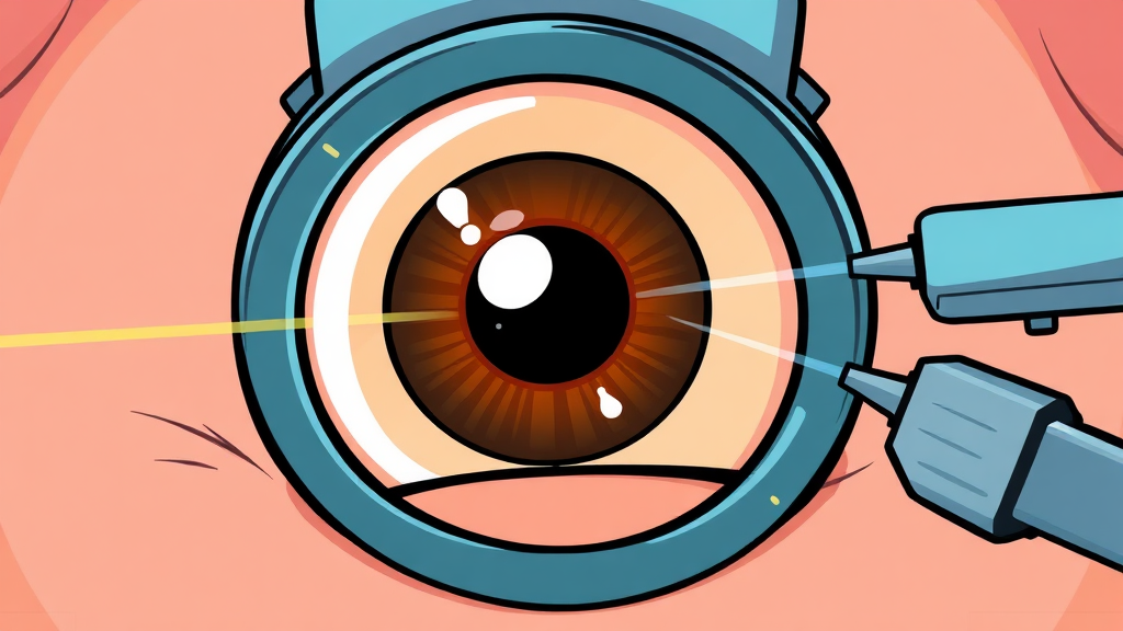 백내장 수술 방법과 특징 (cartoon 스타일)