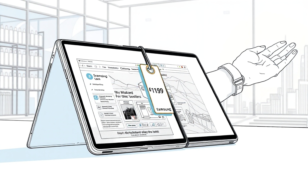 Z폴드7의 장단점 및 고려 사항 (illustration 스타일)