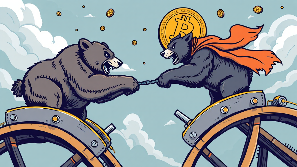 암호화폐 시장 동향 및 전망 (illustration 스타일)