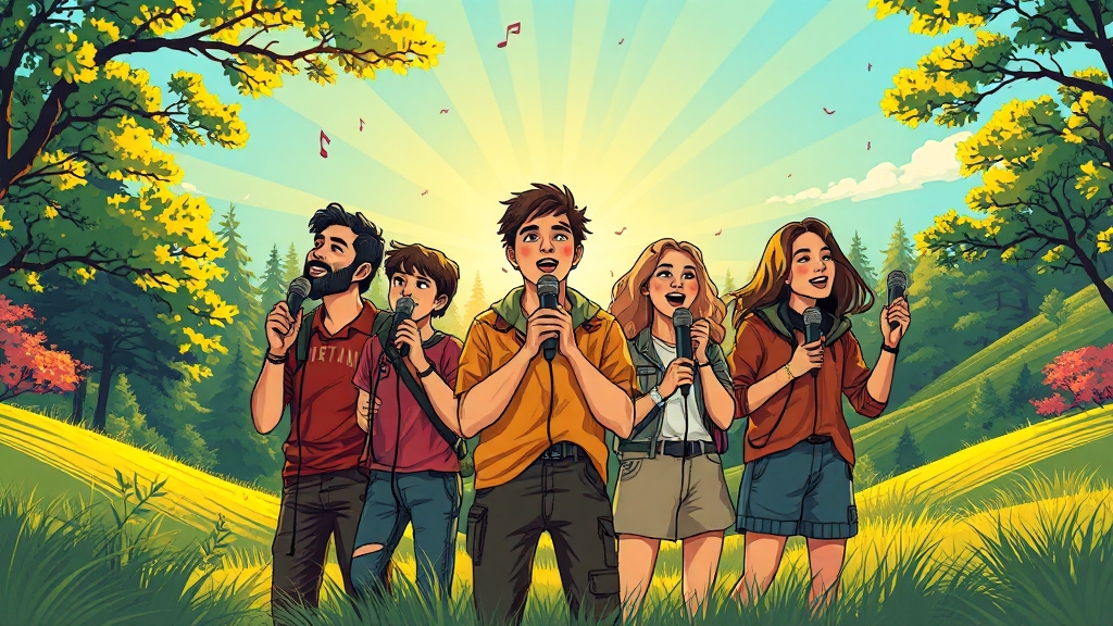 블루투스 마이크 장점과 활용 (illustration 스타일)