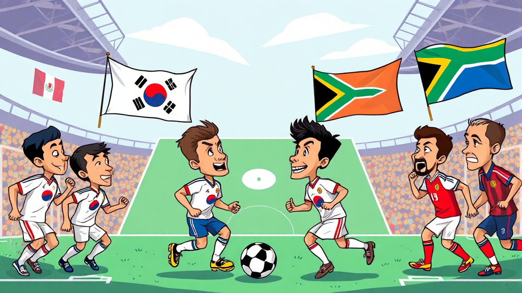 조별리그 상대팀 심층 분석 (cartoon 스타일)