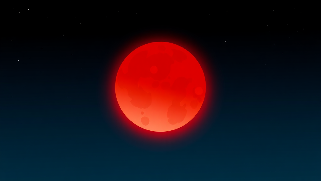 붉은 달의 비밀: 개기월식 원리와 관측 팁 (cartoon 스타일)