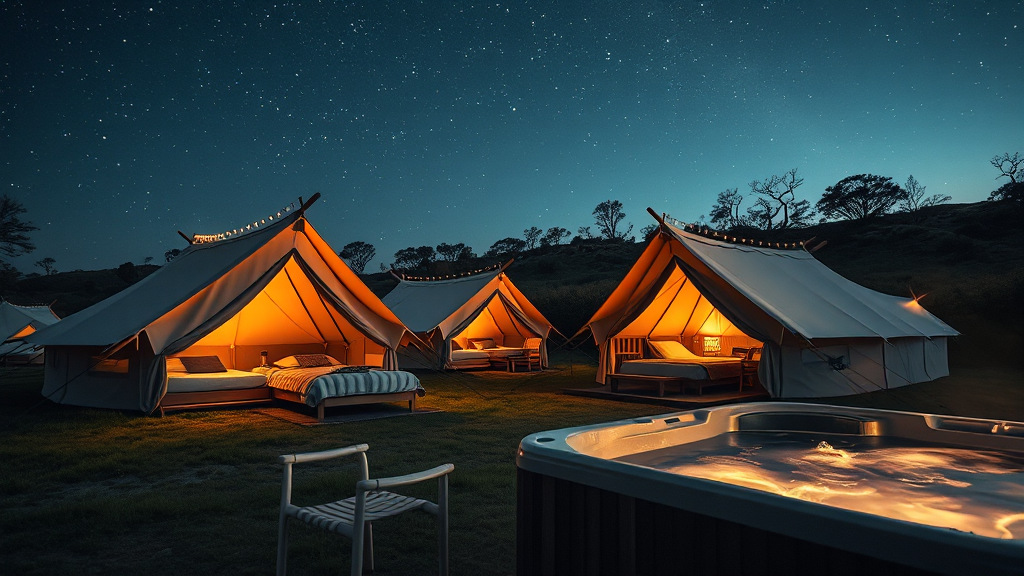 글램핑이란? (realistic 스타일)