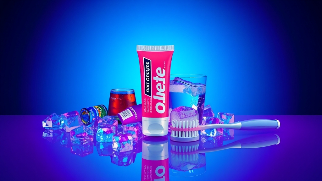 민감한 치아를 위한 특별한 치약 (popart 스타일)