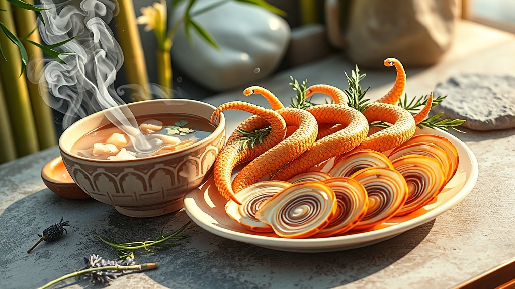 대표 보양식 종류와 효능 (realistic 스타일)