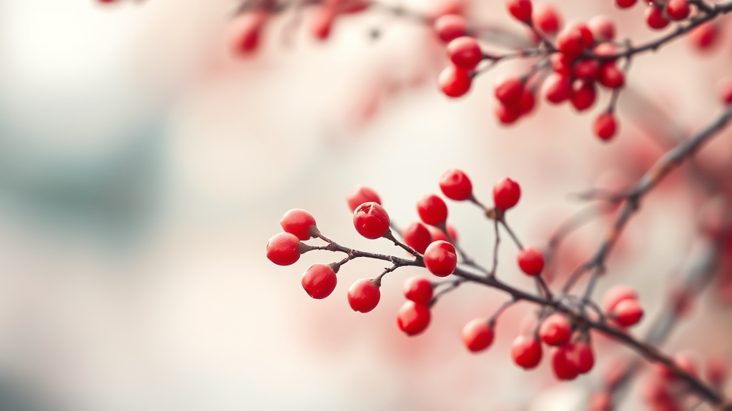 마가목 섭취 시 주의사항 (watercolor 스타일)