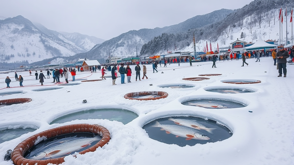 평창 송어축제는? (realistic 스타일)