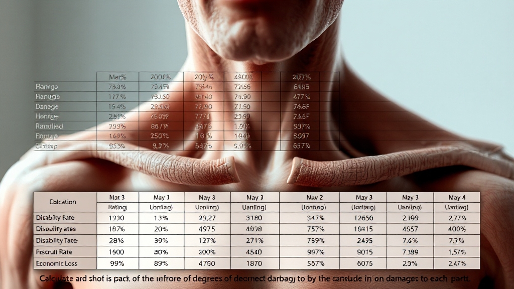 후유장해 등급, 장해율 산정 (realistic 스타일)