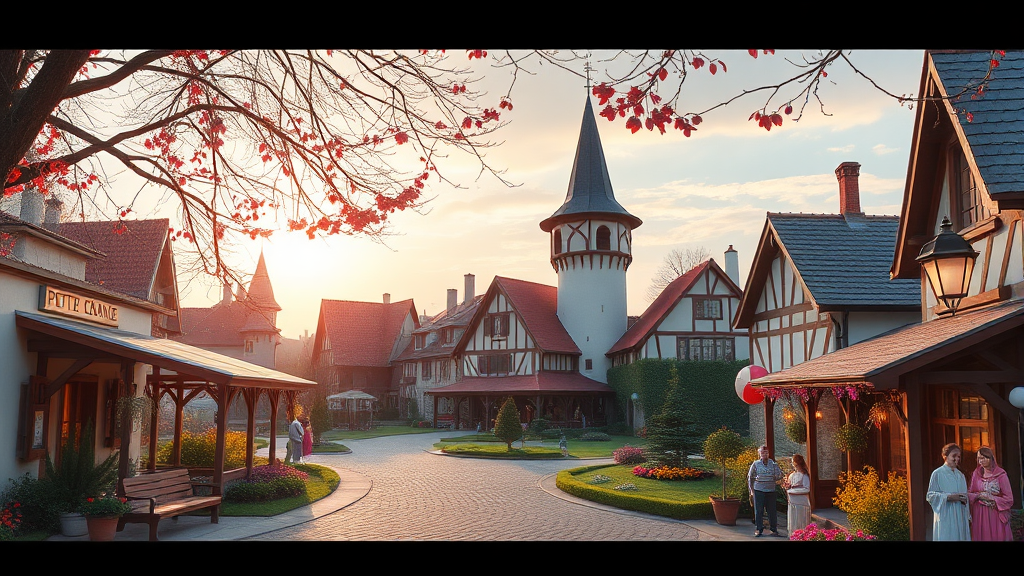 쁘띠프랑스 주변 시설 및 편의 정보 (realistic 스타일)